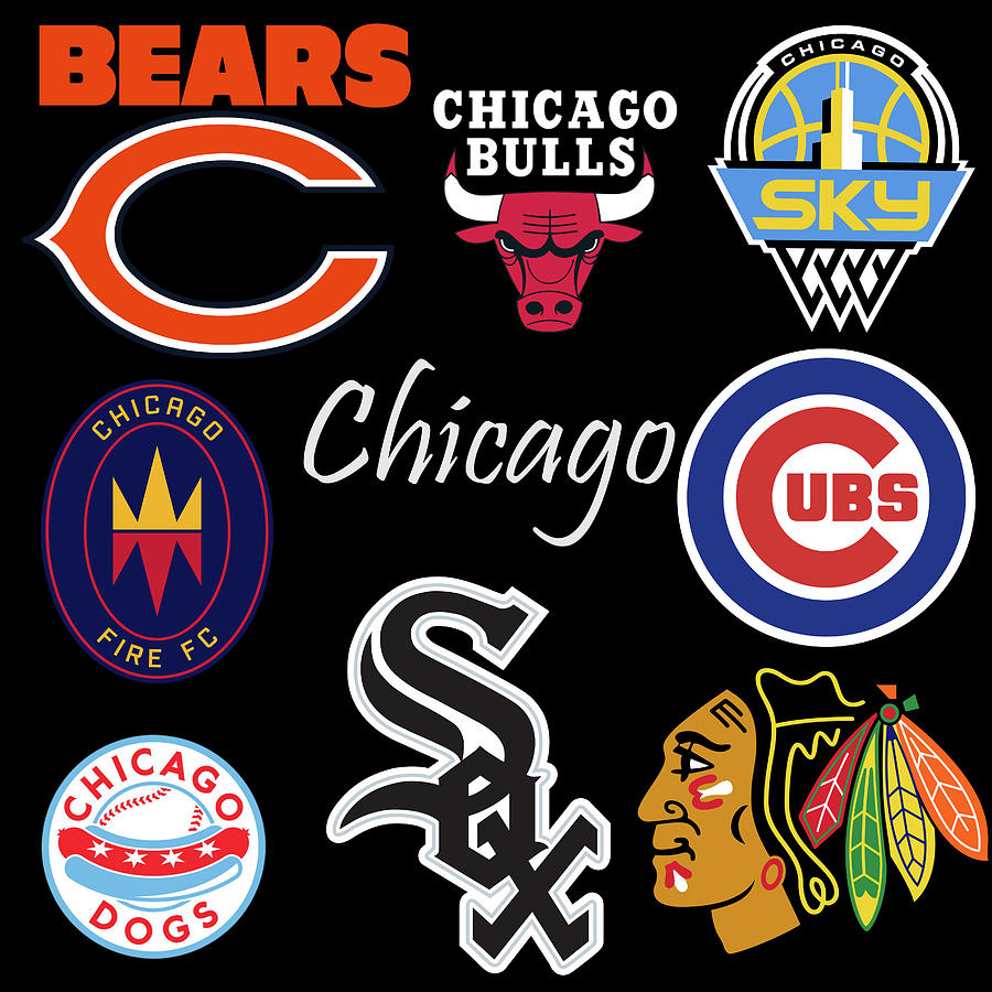 Chicago Pro Sport Teams Mixed Media by Movie Poster Prints Pixels
