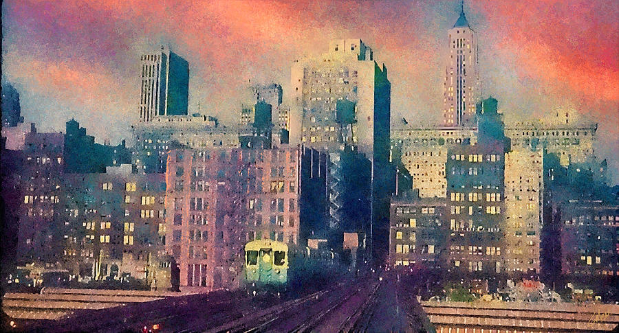 Chicago Rapid Transit 1950s Painting by Glenn Galen