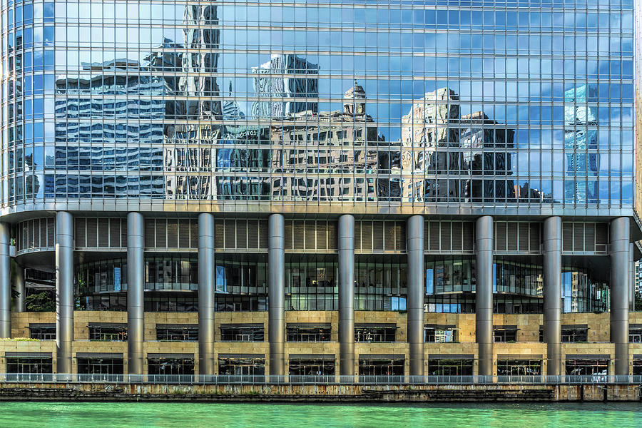 Chicago Reflections from Water Photograph by Sharon Popek
