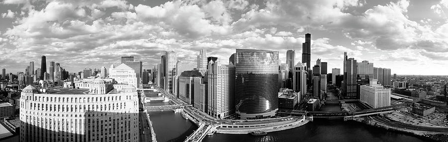 Chicago River Curve Chicago IL  Photograph by Panoramic Images