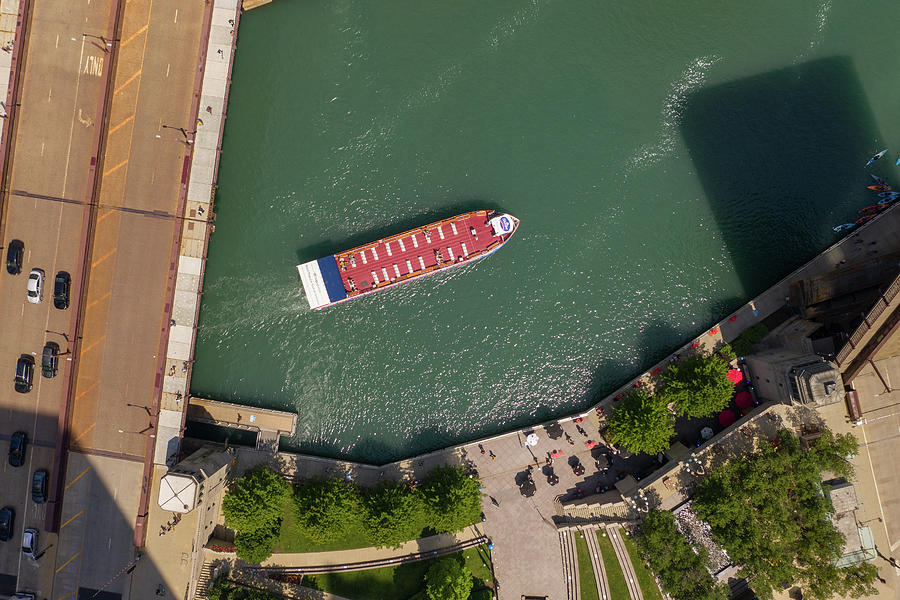 Chicago River from above  Photograph by John McGraw