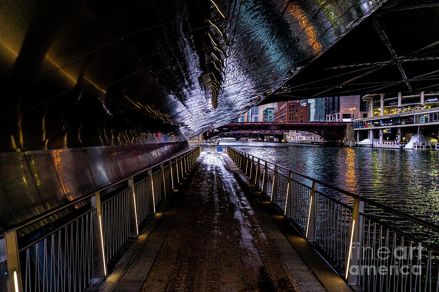 Chicago Riverwalk Underpass Photograph