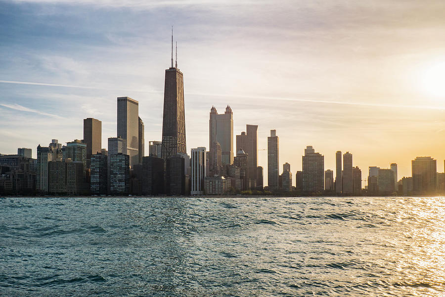 Chicago skyline at sunset time Photograph by MR.Cole_Photographer