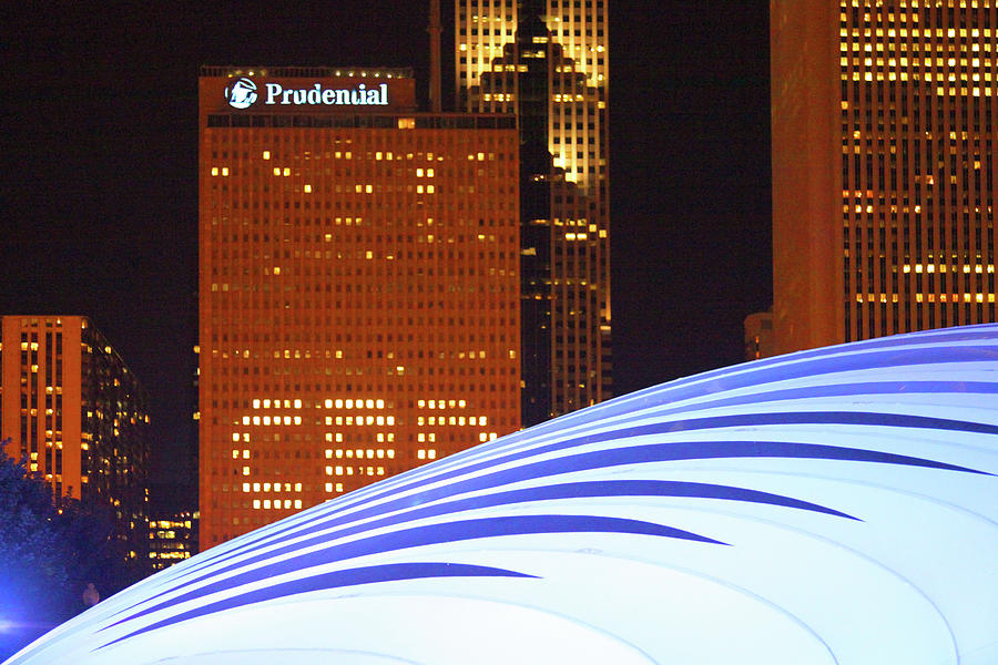 Chicago Skyline Blue Orb Art Photograph by Patrick Malon