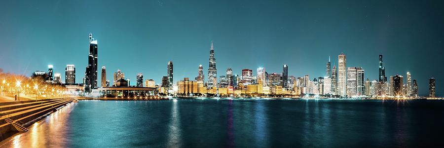 Chicago Skyline Color Landmark Cityscape Photography Photograph by ...