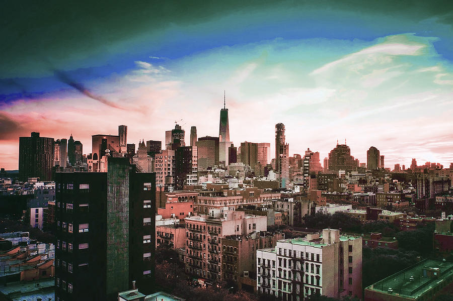 Chicago Skyline, Illinois, Usa - 3 - Surreal Art By Ahmet Asar Digital Art
