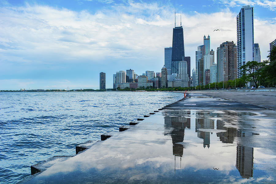 Chicago Skyline Reflections Photograph by Kyle Hanson