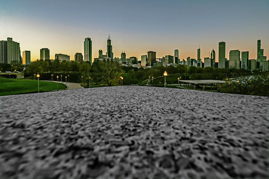 Chicago Skyline stone effect Photograph by Sven Brogren