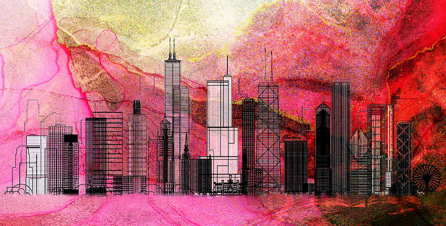 Chicago SL 01 Painting by Miki De Goodaboom