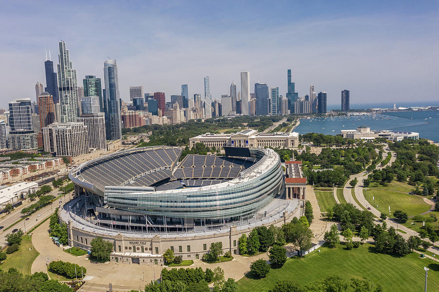 Chicago Soldier Field and Syline  Photograph by John McGraw