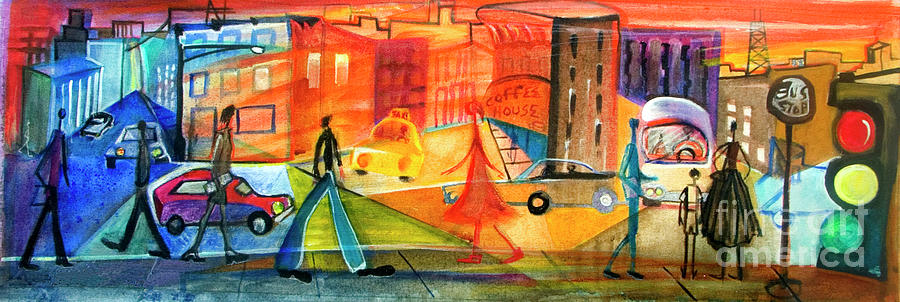 The Neighborhood  Painting by Cherie Salerno