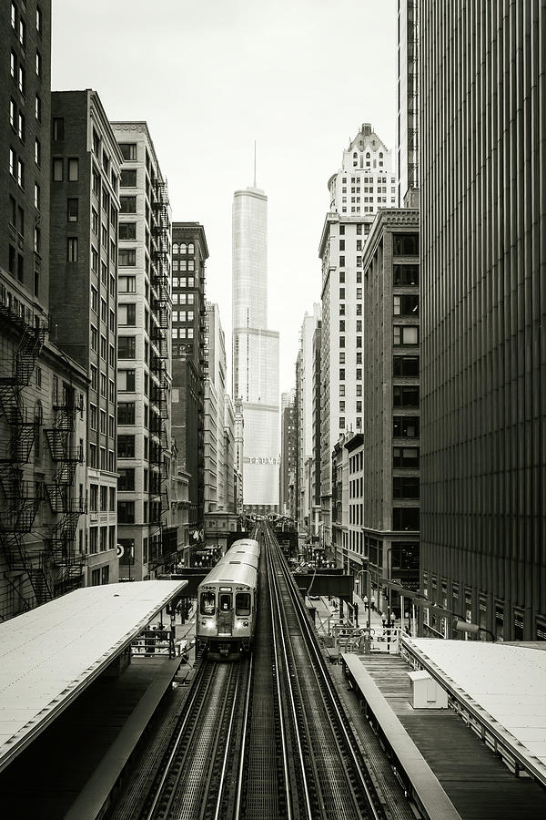 Chicago The Loop Elevated Rail Photograph