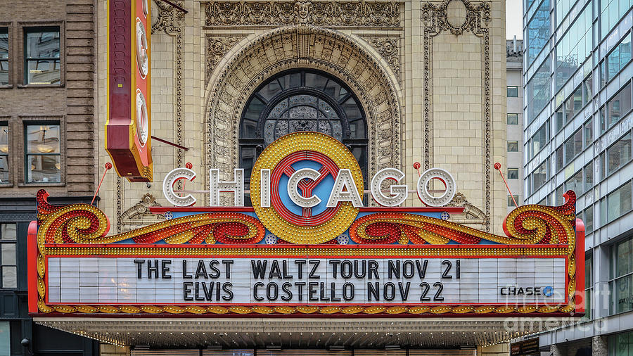 Chicago Theater Elvis Costello Photograph by Edward Fielding