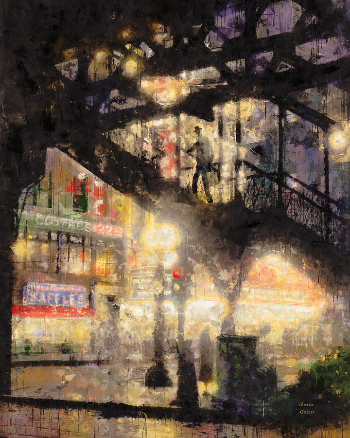 Chicago Theater Lights Mixed Media by Glenn Galen