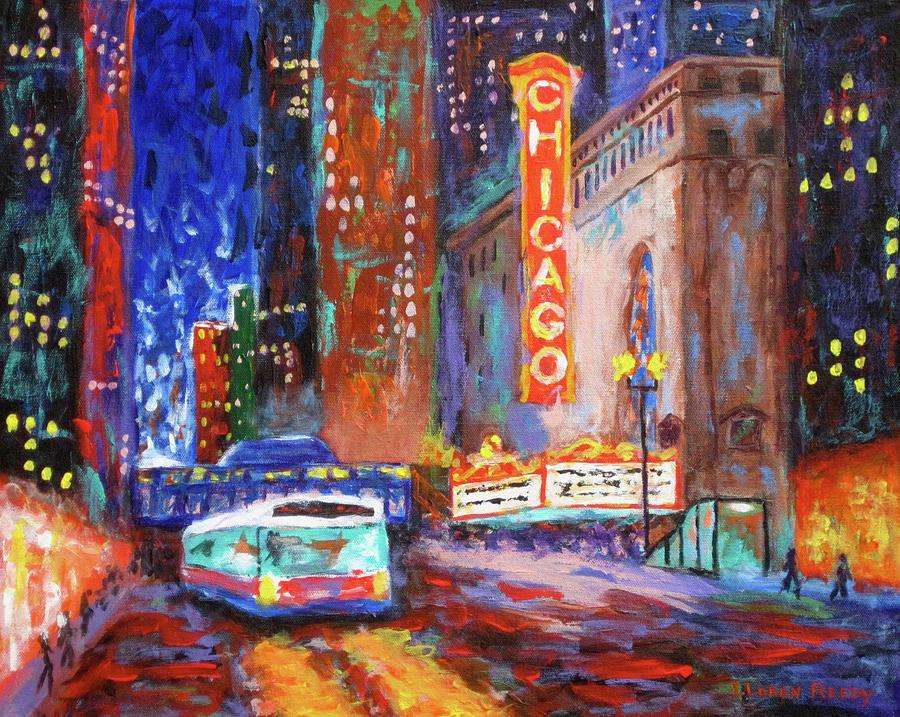 Chicago Theater on State Street Painting by J Loren Reedy