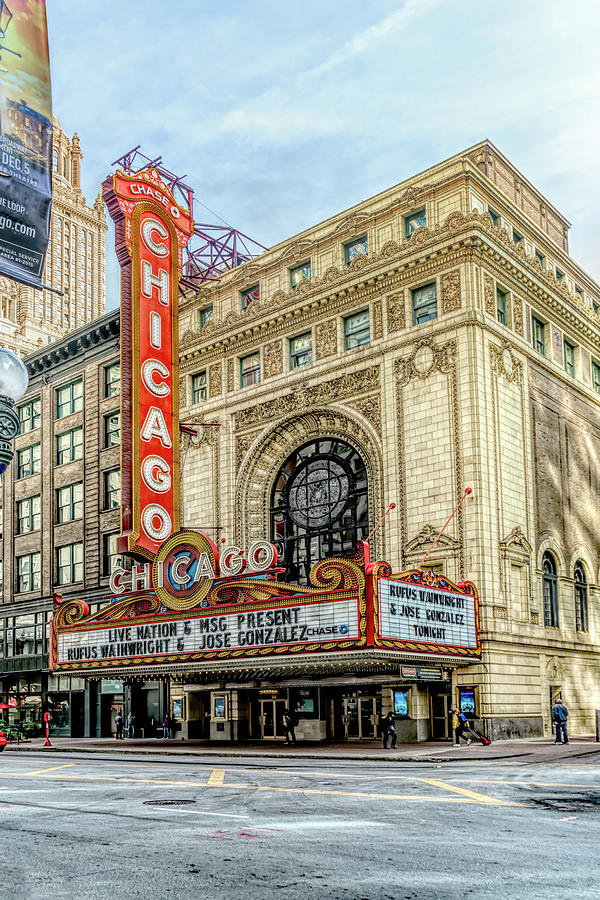 Chicago Theatre Marquee Front Photograph by Sharon Popek