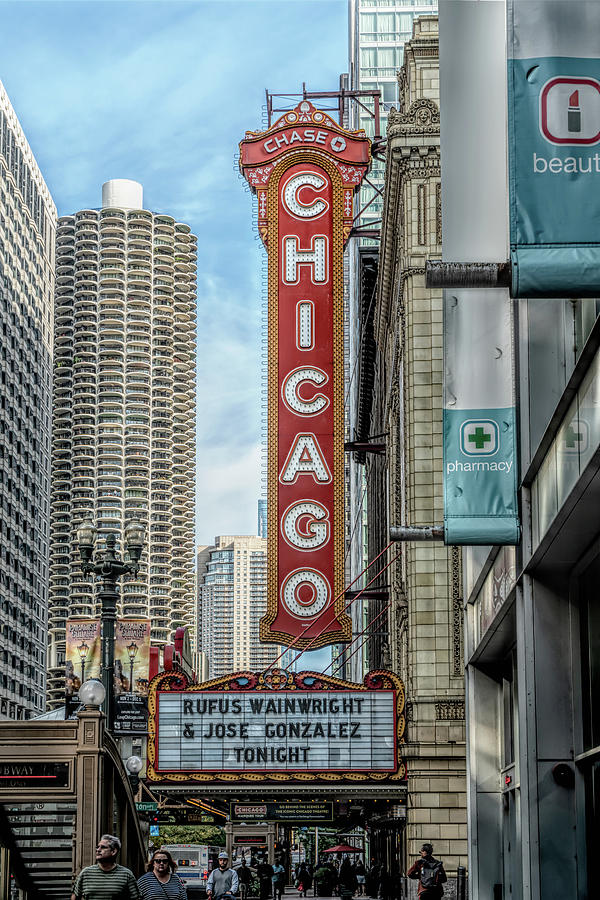 Chicago Theatre Marquee Photograph by Sharon Popek