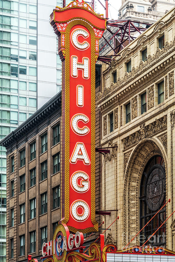 Chicago Theatre Marquee Sign Photograph by Paul Velgos