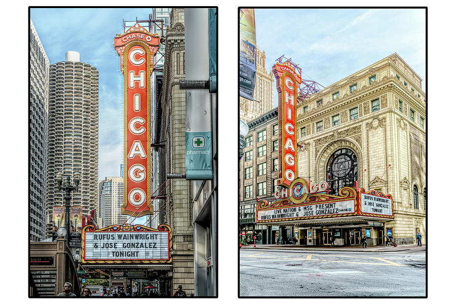Chicago Theatre Poster Color Photograph by Sharon Popek