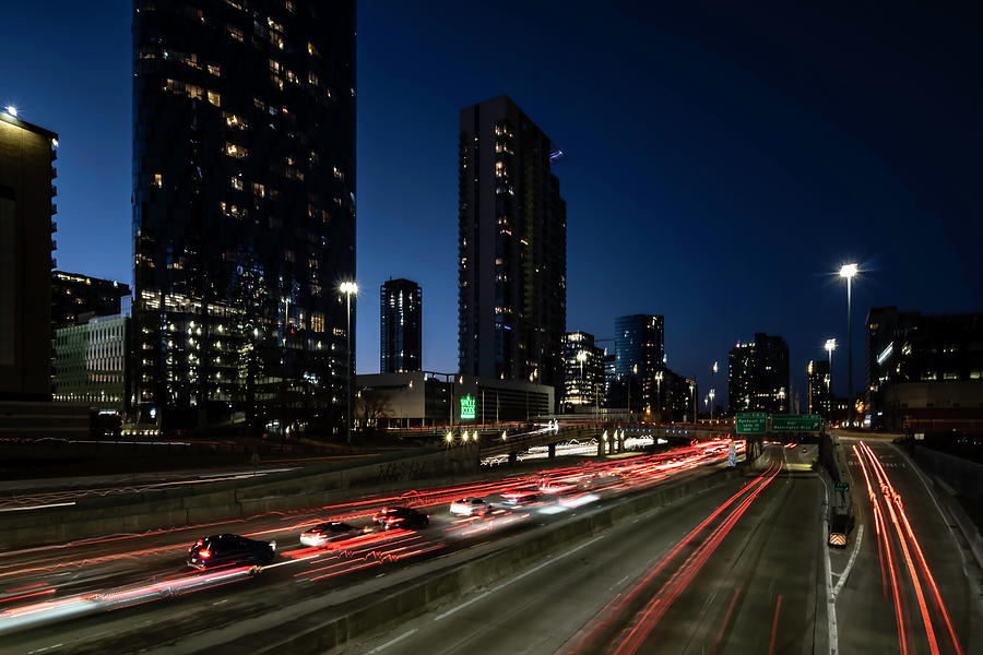 Chicago trafic light streaks Photograph by Sven Brogren