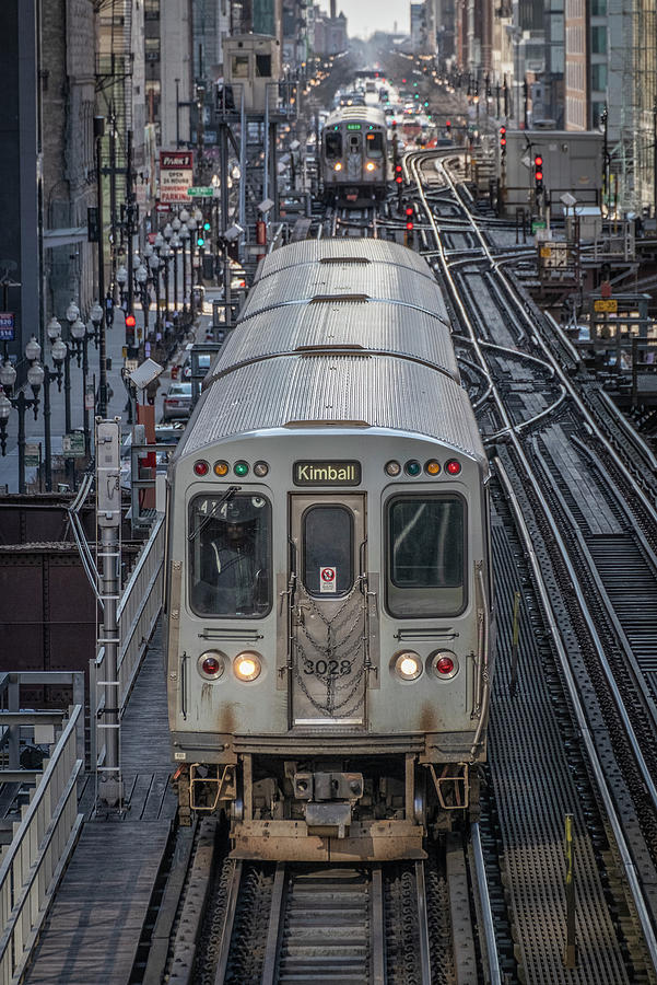 Chicago Transit Authority brown line train 414 Photograph by Jim Pearson
