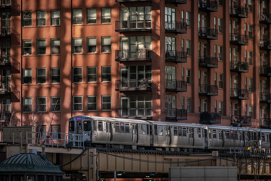 Chicago Transit Authority Pink Line train 308 Photograph by Jim Pearson