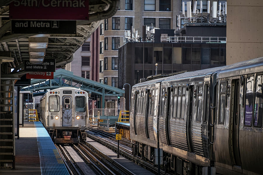 Chicago Transit Authority trains Chicago Illinois Photograph by Jim Pearson
