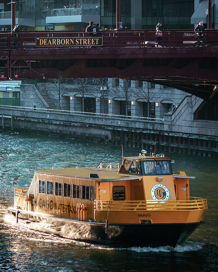 Chicago Water Taxi Glow Photograph by Nisah Cheatham