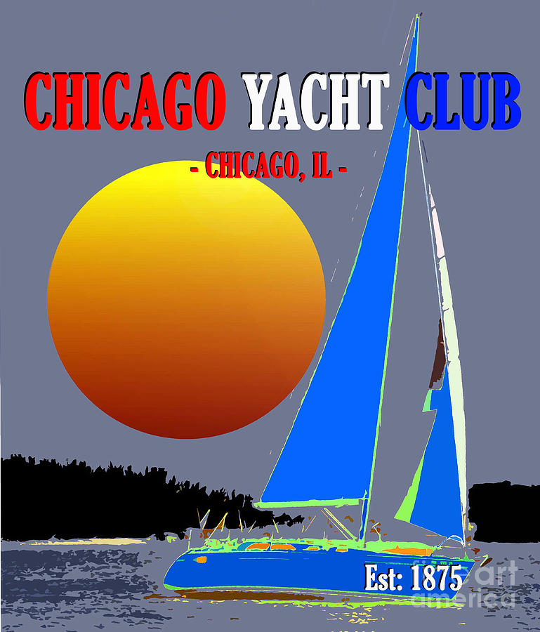 Chicago Yacht Club 1875 Mixed Media by David Lee Thompson