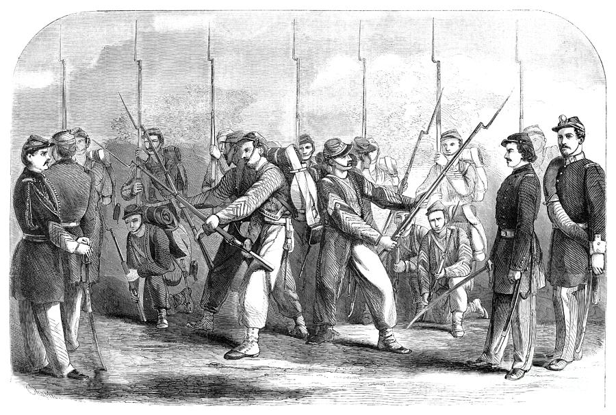 Chicago Zouaves, 1860 Drawing by Granger