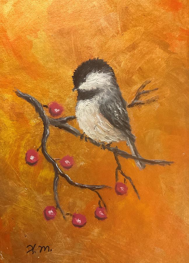 Chickadee # 81 Painting by Kathleen McDermott