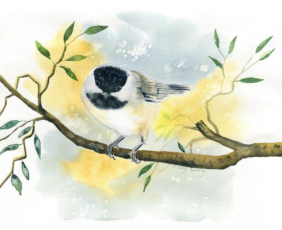 Chickadee 2 Painting by Melly Terpening