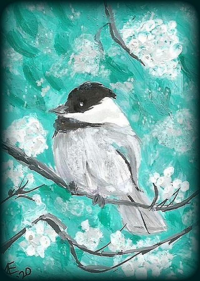 Chickadee Painting by Monica Resinger