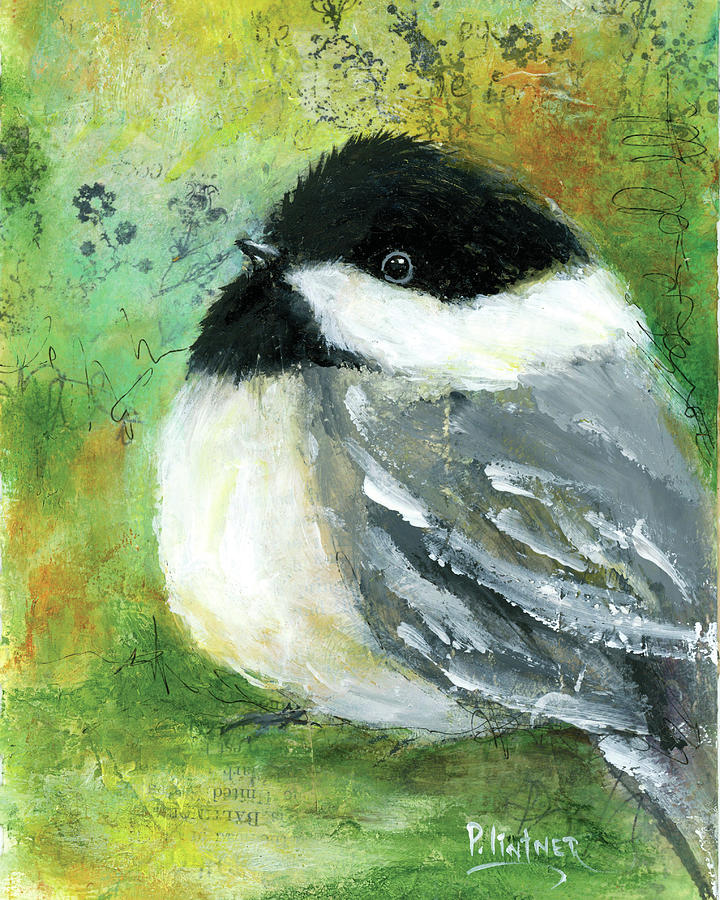 Chickadee Painting by Patricia Lintner