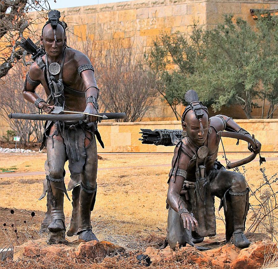 Chickasaw Warriors Hunting Statue Photograph by Sheila Brown