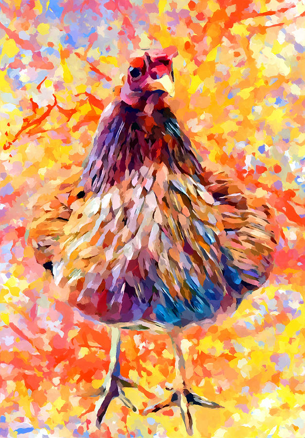 Chicken 2 Painting by Chris Butler