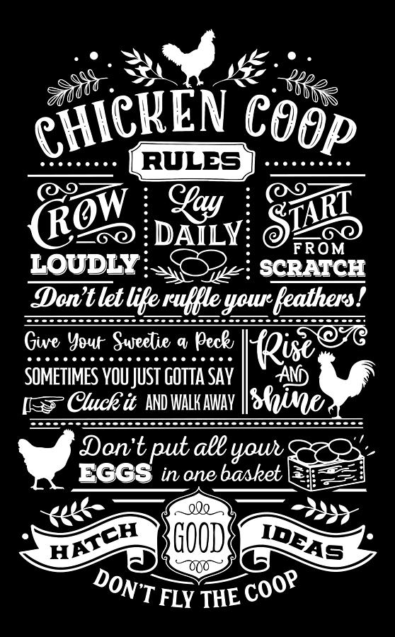 Chicken Coop Rules Digital Art by Sambel Pedes