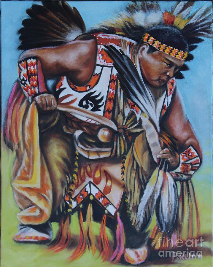 Traditional Painting - Chicken Dance by Bruna CHRISTIAN