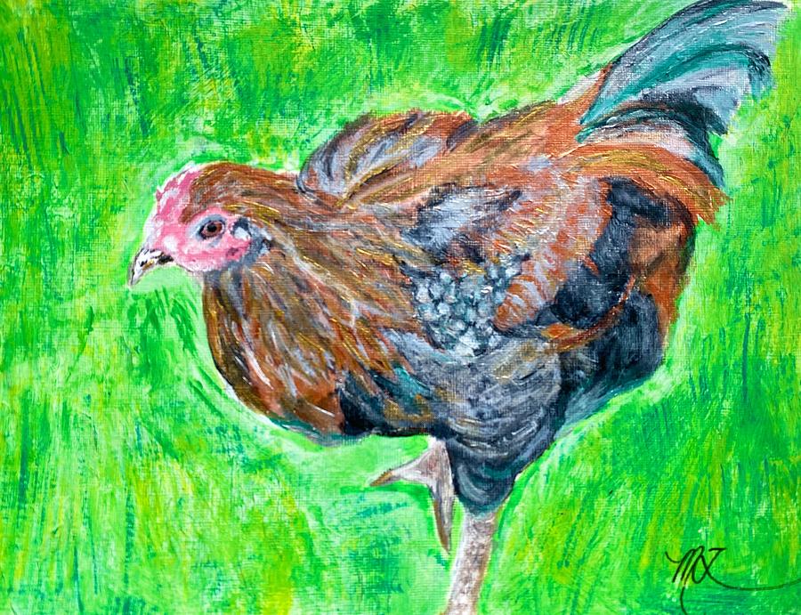 Chicken Painting by Melody Fowler