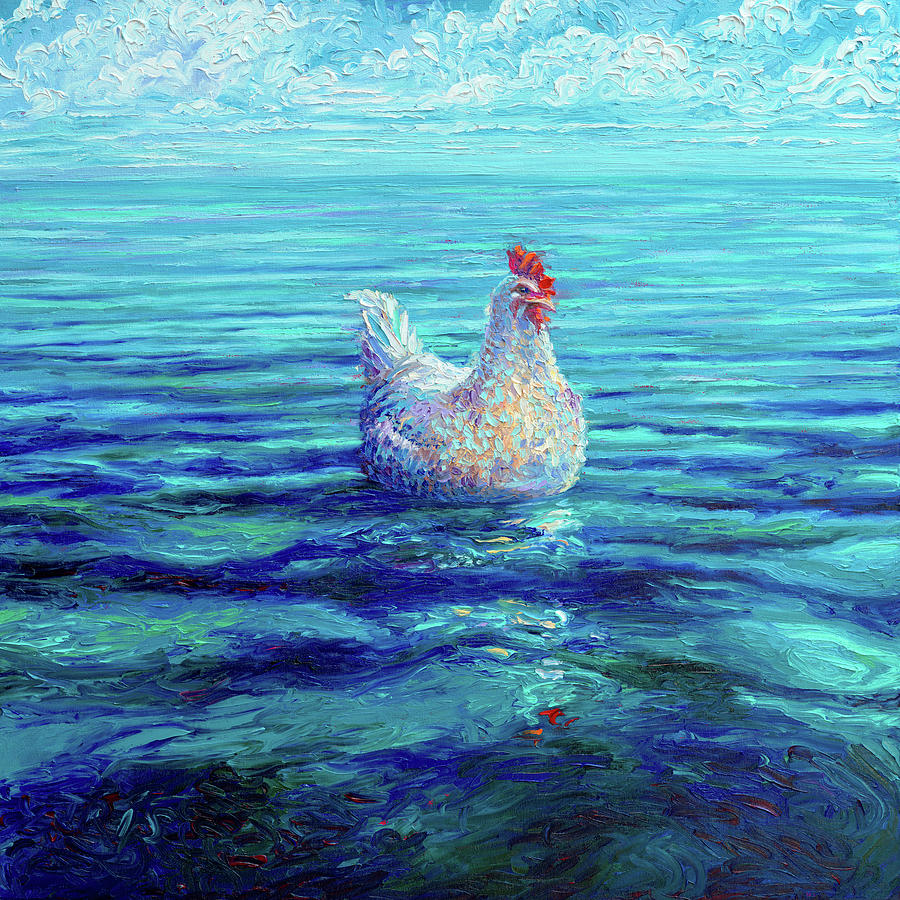 Chicken Painting - Chicken of the Sea by Iris Scott