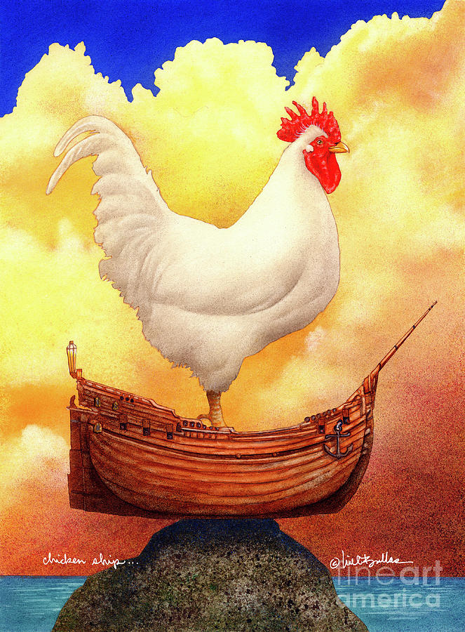 Chicken Ship... Painting by Will Bullas