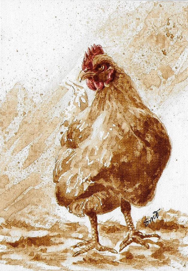 Chicken with Attitude Painting by Sheila Tysdal