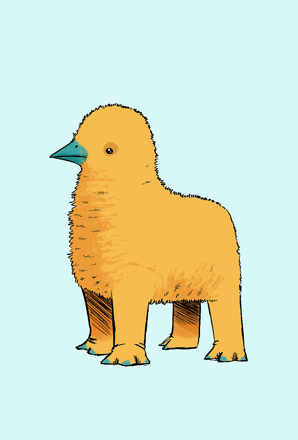 Chick Drawing - Chickie Four-Legs by Claire DeWilde Chick Drawing - Chickie Four-Legs by Claire DeWilde