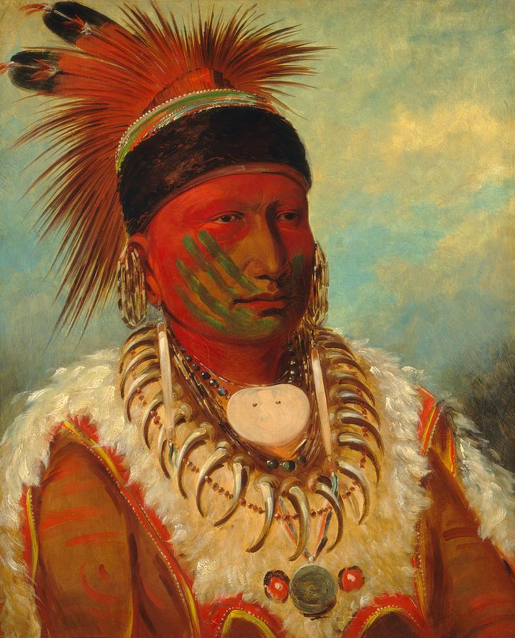 Hat Painting - Chief George Catlin  by Celestial Images