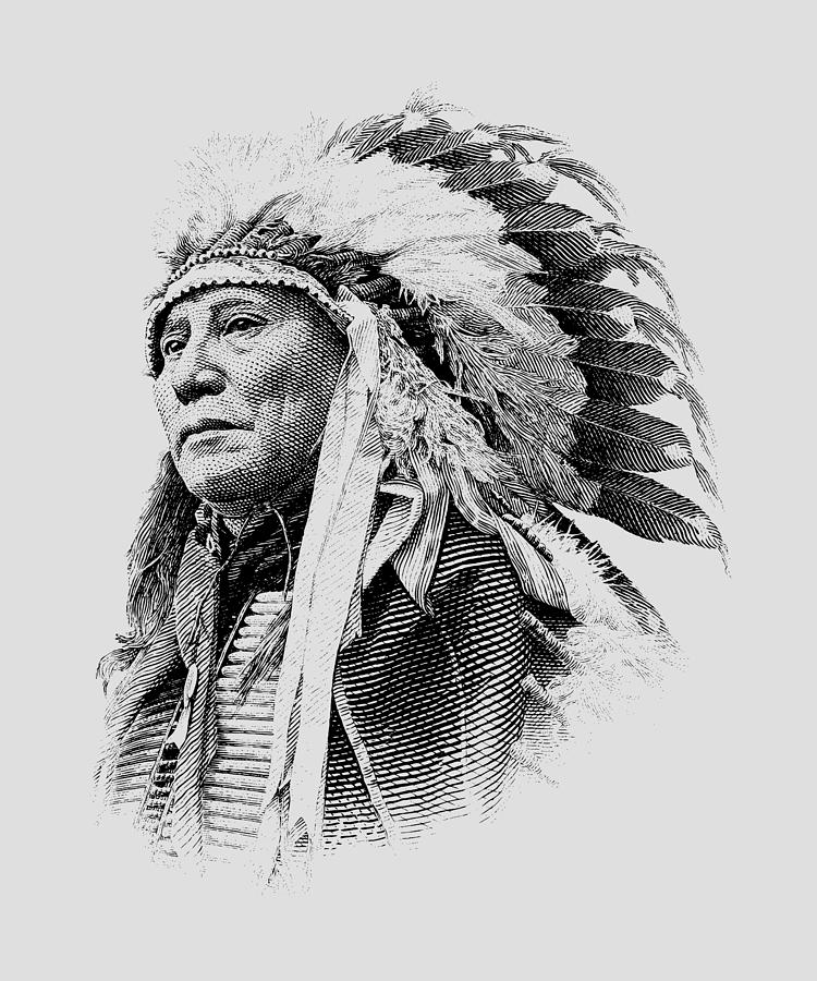 Chief Hollow Horn Bear Graphic 2 Photograph by War Is Hell Store