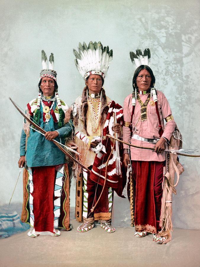 Chief James A. Garfield - Pouche Te Foya - Sanches - Apache Men Circa 1899 Photochrom Photograph by War Is Hell Store