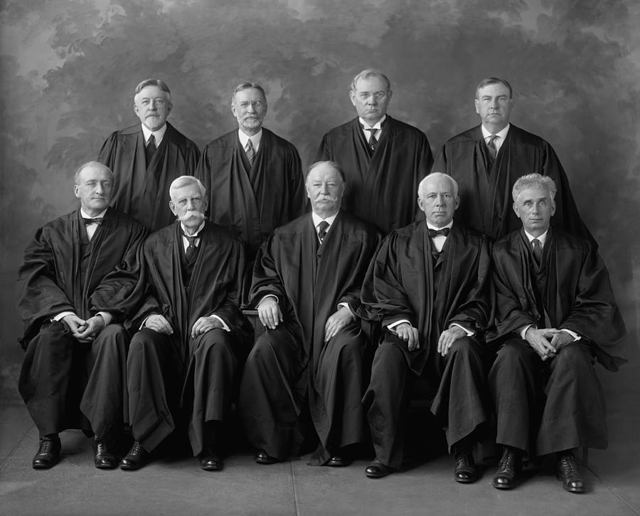Chief Justice Taft and The Supreme Court The Taft Court Photograph by