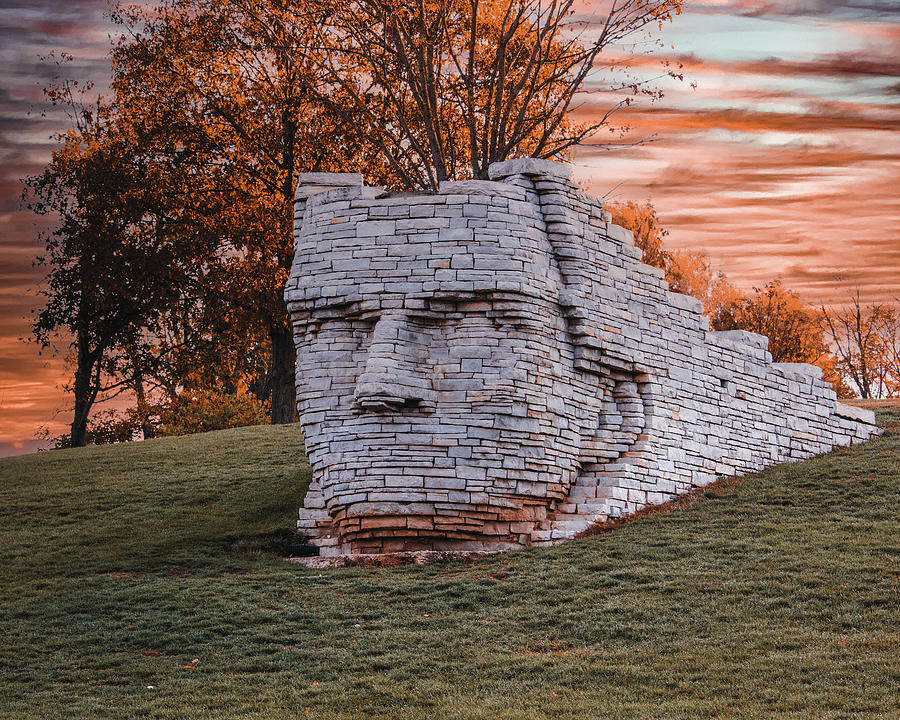 Chief Leatherlips Monument In Dublin Ohio Photograph