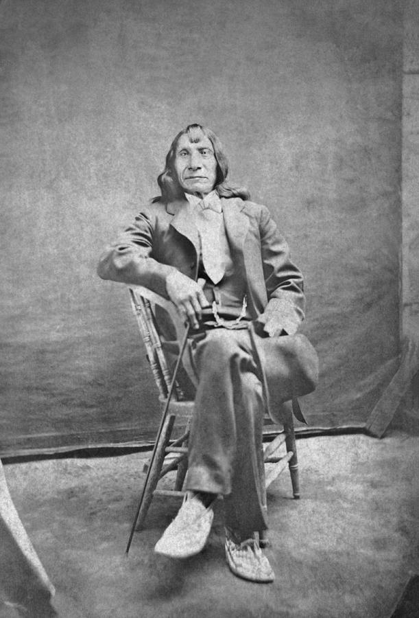 Chief Red Cloud Portrait - Circa 1882 Photograph by War Is Hell Store