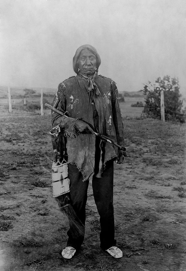 Chief Red Cloud Standing Portrait - Circa 1898 Photograph by War Is Hell Store